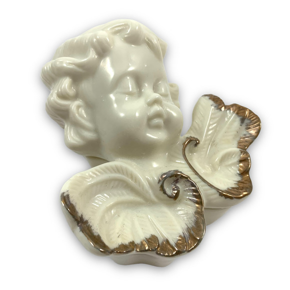 Antique porcelain angel box - Picture 6 of 9